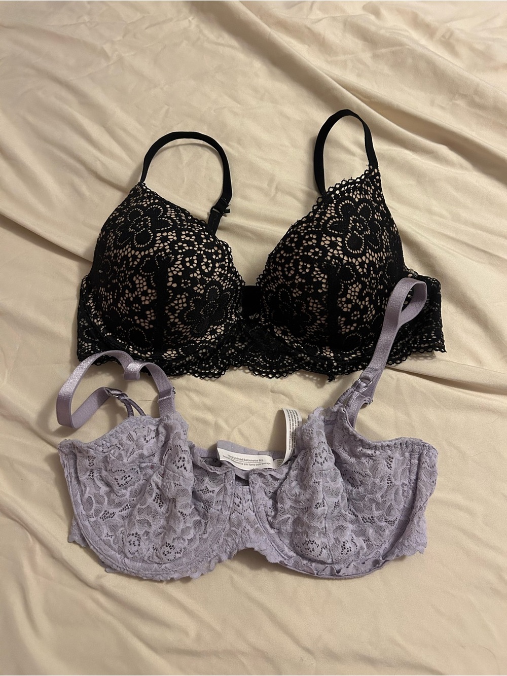 Bundle of black Aerie and purple Auden lace bra , size 34C #lingerie
